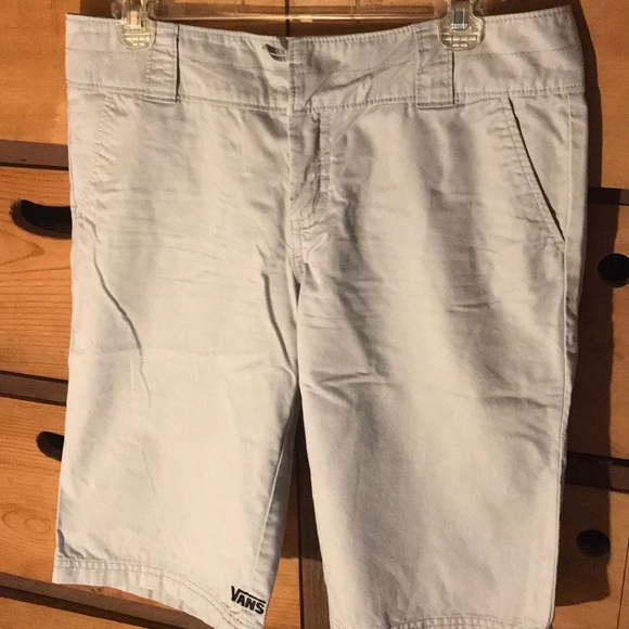 VANS Board Short Khaki Sz 9 Black White lining - Picture 2 of 6